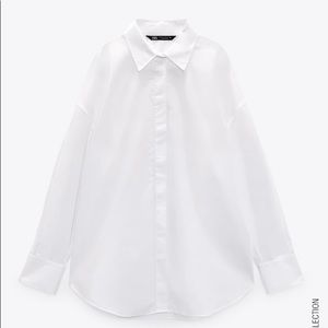 Zara Oversized Poplin Shirt